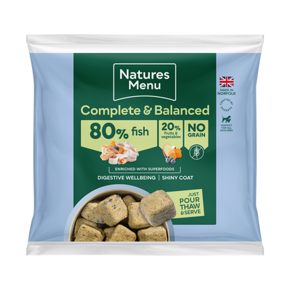Natures Menu Complete & Balanced 80/20 80% Fish Nuggets 1kg