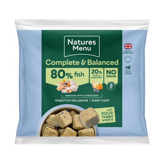Natures Menu Complete & Balanced 80/20 80% Fish Nuggets 1kg