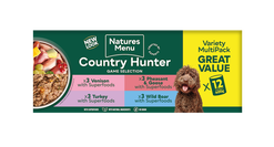 Natures Menu Country Hunter Game Meat Selection 12x400g Can Multipack