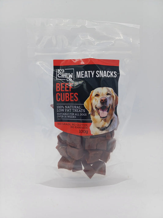 K9 Chew Co. Meaty Snacks Beef Cubes 100g