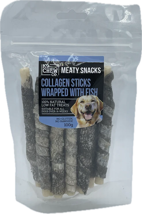 K9 Co. Collagen Sticks Wrapped With Fish 100g