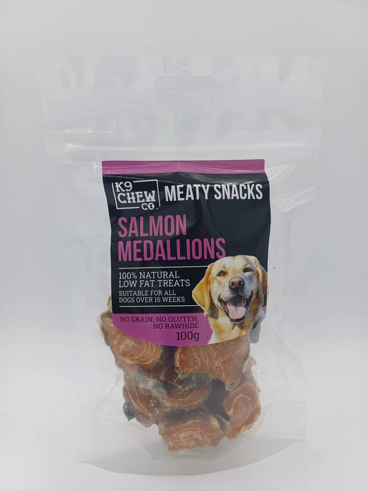 K9 Chew Co. Meaty Snacks Salmon Medallions 100g