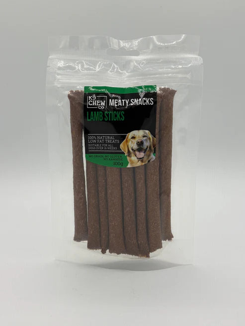 K9 Chew Co. Lamb Snack Sticks 100g