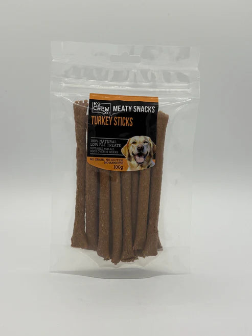 K9 Chew Co. Turkey Snack Sticks 100g