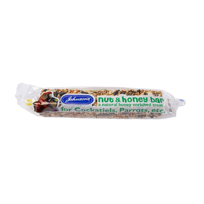 Johnson's Nut & Honey Bars for Cockatiels, Parrots etc 50g