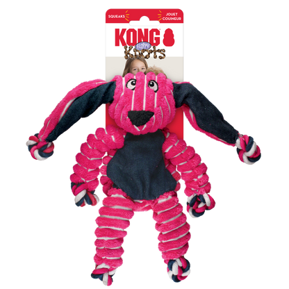 KONG Floppy Knots Bunny Squeaky Tug Dog Toy - Small/Medium