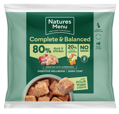 Natures Menu Complete & Balanced 80/20 Nuggets Duck & Chicken 1kg