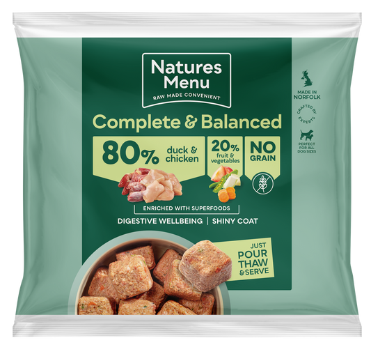 Natures Menu Complete & Balanced 80/20 Nuggets Duck & Chicken 1kg