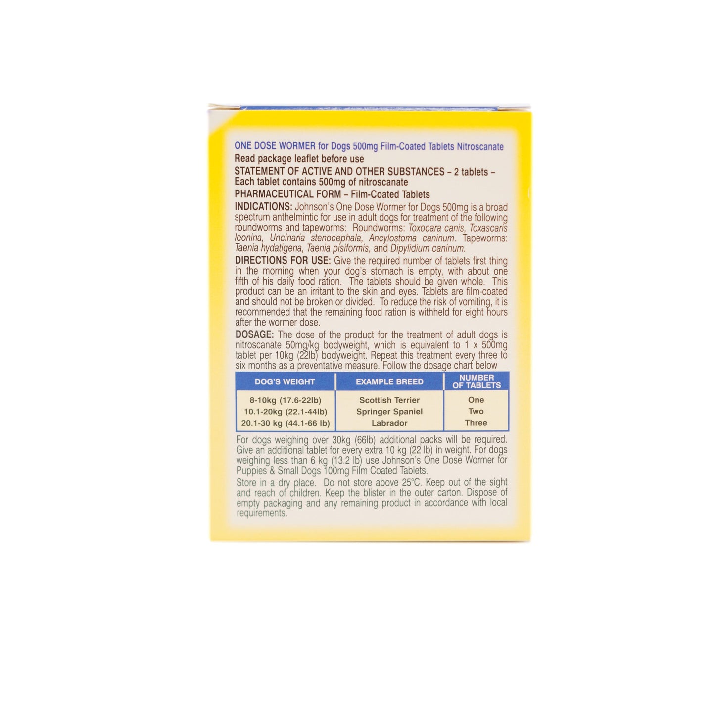 Johnson's One Dose Wormer – Size 2