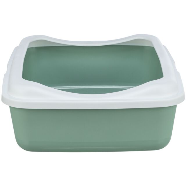 Trixie Classic Litter Tray with rim Sage & White