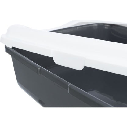 Trixie Classic Litter Tray with rim Dark Grey & White