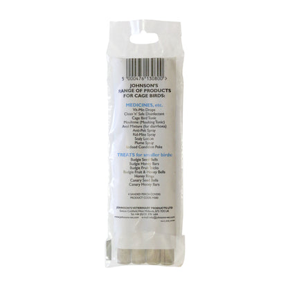 Johnson's Sanded Perch Covers for Budgies, Canaries small - 4 pack