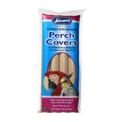 Johnson's Large Sanded Perch Covers for cockatiels, parrots 4 pack