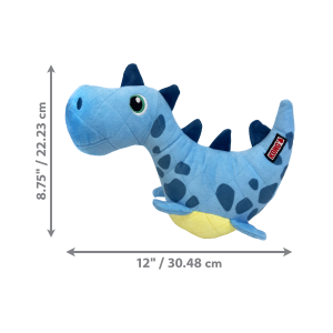 KONG Dynos Roars Squeaky Dog Toy Medium/Large - Blue
