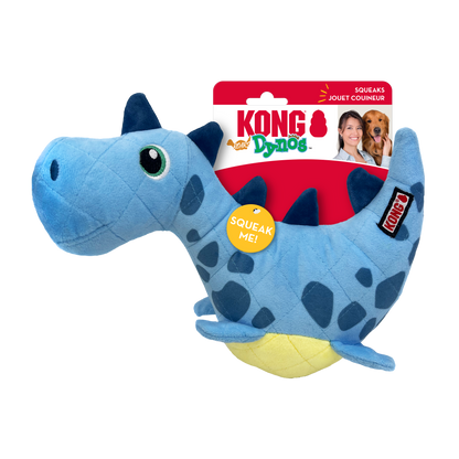 KONG Dynos Roars Squeaky Dog Toy Medium/Large - Blue