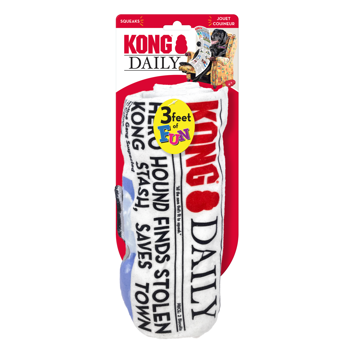 KONG Daily Newspaper Plush Dog Toy X-Large