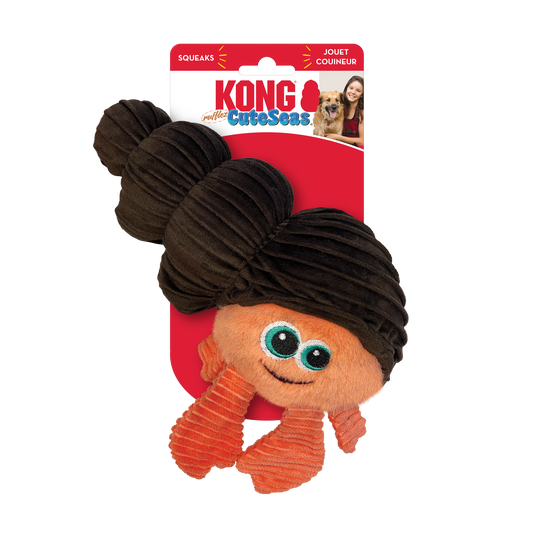 KONG Cuteseas Rufflez Hermit Crab Plush Dog Toy Small/Medium