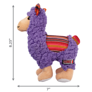 KONG Sherps Llama Squeaky Plush Dog Toy - Medium
