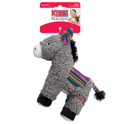 KONG Sherps Donkey Squeaky Plush Dog Toy - Medium