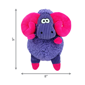 KONG Sherps Floofs Big Horn Squeaky Plush Dog Toy - Medium