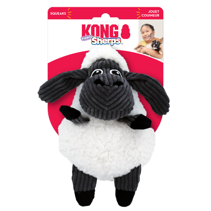 KONG Sherps Floofs Sheep Squeaky Plush Dog Toy - Medium