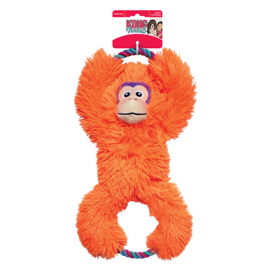 KONG Tuggz Monkey Squeaky Tug Plush Dog Toy - X-Large