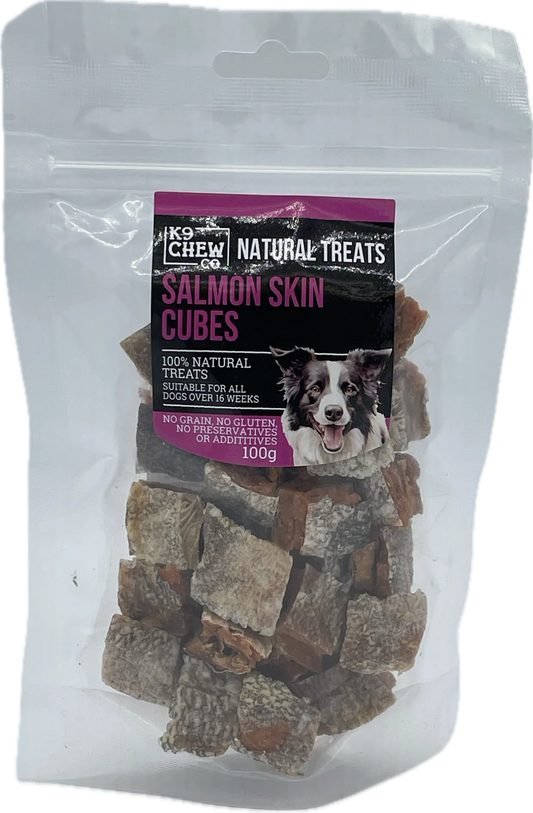 K9 Chew Co Salmon Skin Cubes 100g