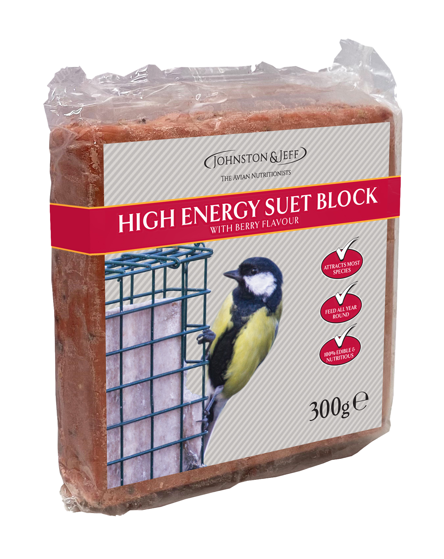 Johnston & Jeff Suet Block with Berries 300g
