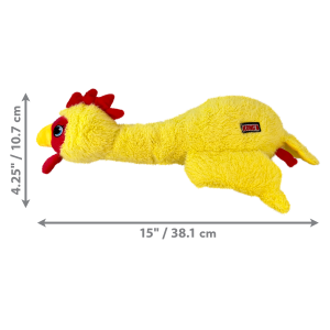 KONG Scruffs Chicken Squeaky Plush Dog Toy - Medium/Large