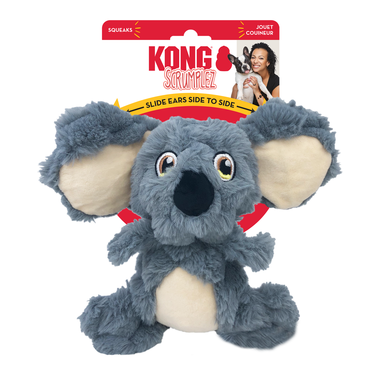 KONG Scrumplez Koala Squeaky Plush Dog Toy - Medium