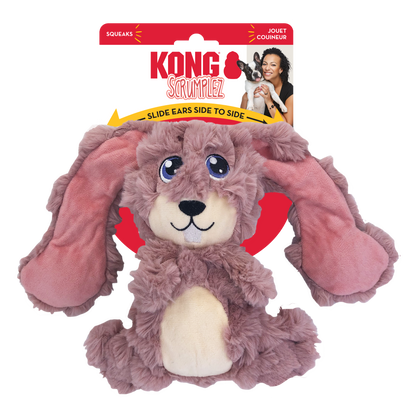 KONG Scrumplez Bunny Squeaky Plush Dog Toy - Medium