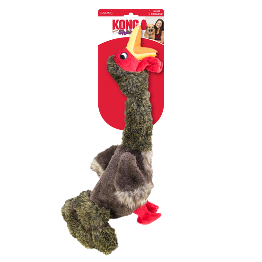 KONG Shakers Honkers Turkey Squeaky Tug Dog Toy - Large