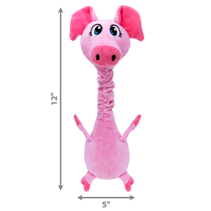 KONG Shakers Bobz Pig Squeaky Plush Dog Toy - Medium