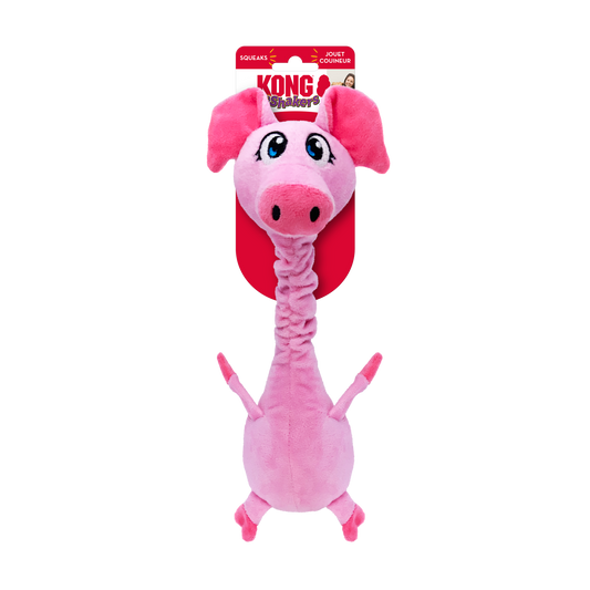 KONG Shakers Bobz Pig Squeaky Plush Dog Toy - Medium