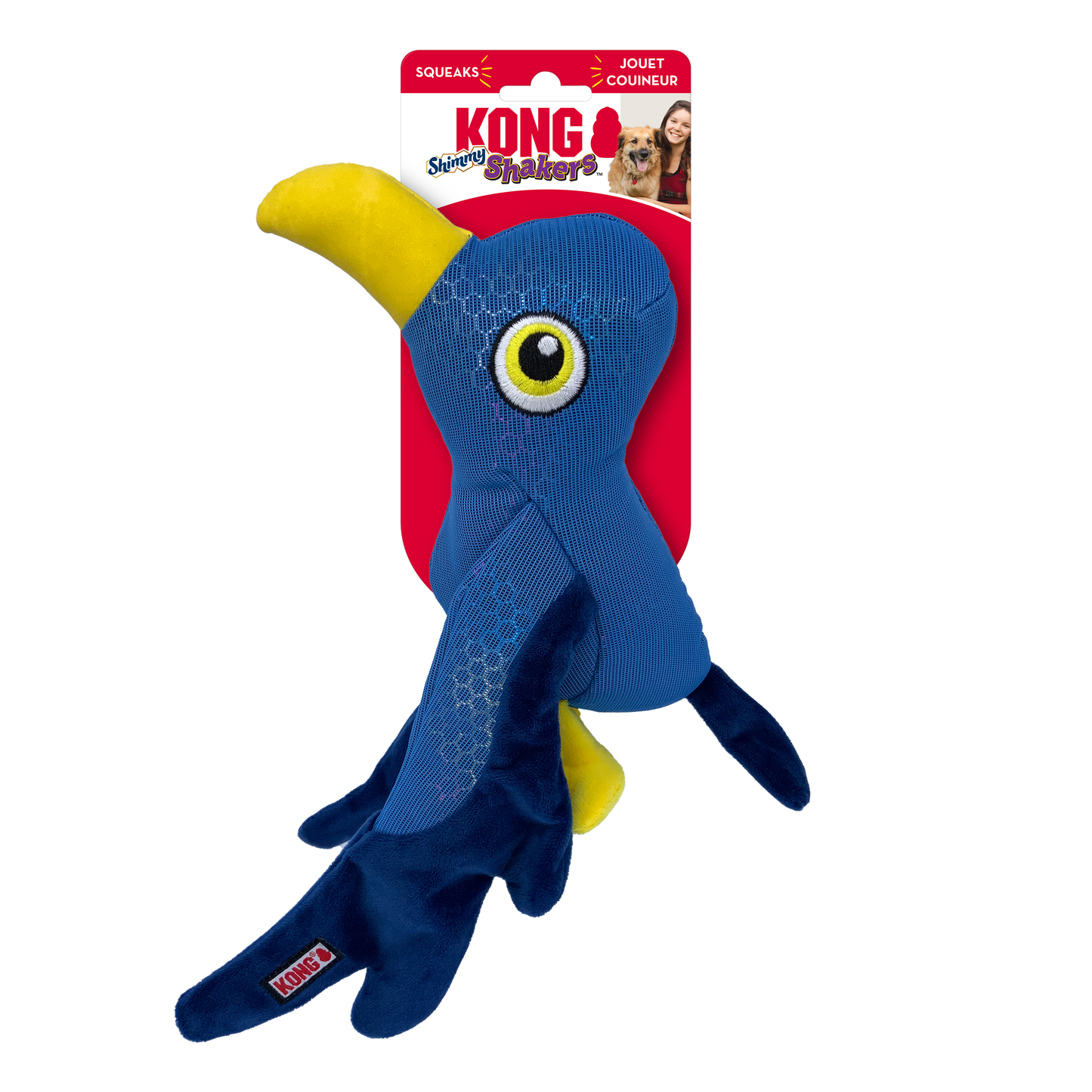 KONG Shakers Shimmy Seagull Squeaky Tug Dog Toy - Medium