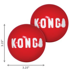 KONG Signature Balls Durable Fetch Dog Toy - Large 2-Pack