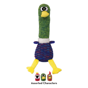 KONG Shakers Cuckoos Squeaky Plush Dog Toy - Medium Assorted