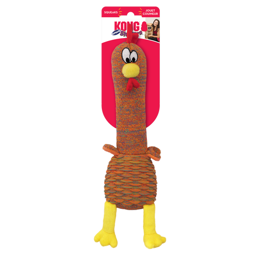 KONG Shakers Cuckoos Squeaky Plush Dog Toy - Medium Assorted