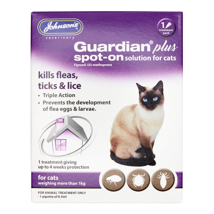 Johnson's Guardian Plus Spot On for Cats over 1kg 1 TREATMENT