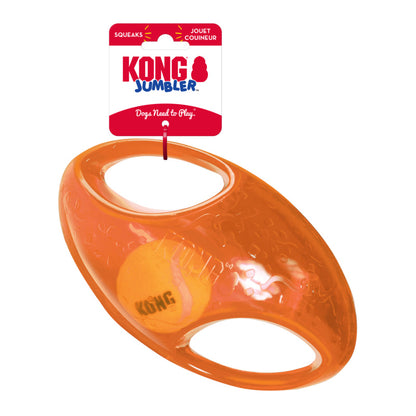KONG Jumbler Football Squeaky Fetch Dog Toy - Large/X-Large