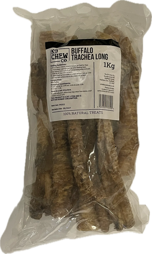 K9 Chew Co. Buffalo Trachea Large 1kg