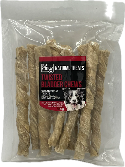 K9 Chew Co. Twisted Bladder Chews 100g