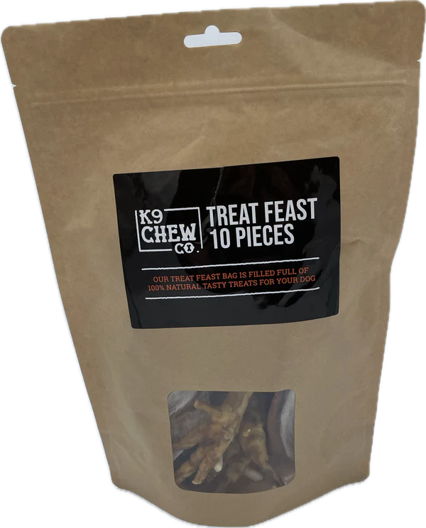 K9 Chew Co. 10 Piece Treat Feast Bag