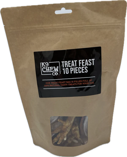 K9 Chew Co. 10 Piece Treat Feast Bag