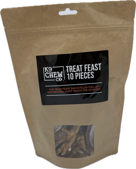 K9 Chew Co. 10 Piece Treat Feast Bag
