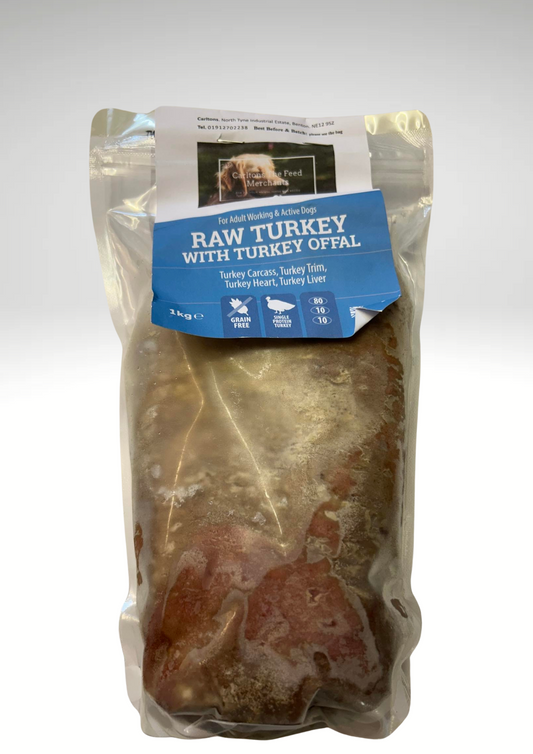 Carlton's Raw Turkey with Turkey Offal 1kg