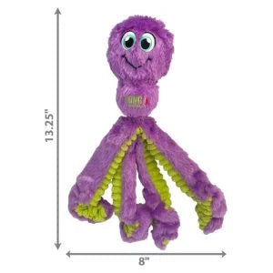 KONG Wubba Octopus Squeaky Plush Tug Dog Toy - Large Assorted