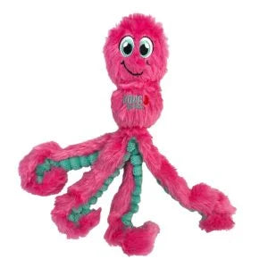 KONG Wubba Octopus Squeaky Plush Tug Dog Toy - Large Assorted
