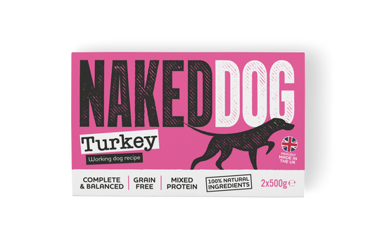 Naked Dog Original Turkey Frozen Raw Dog Food 2x500g