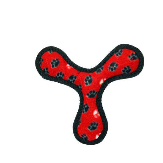 Tuffy Junior Boomerang Red Paw
